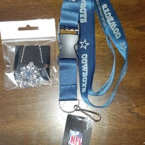 Cowboys neckless and key lanyard